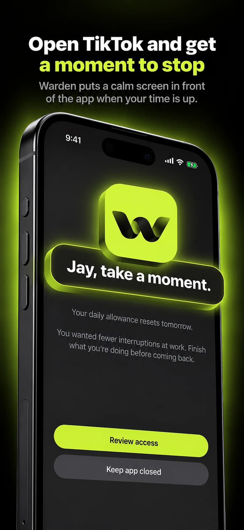 Open a blocked app.