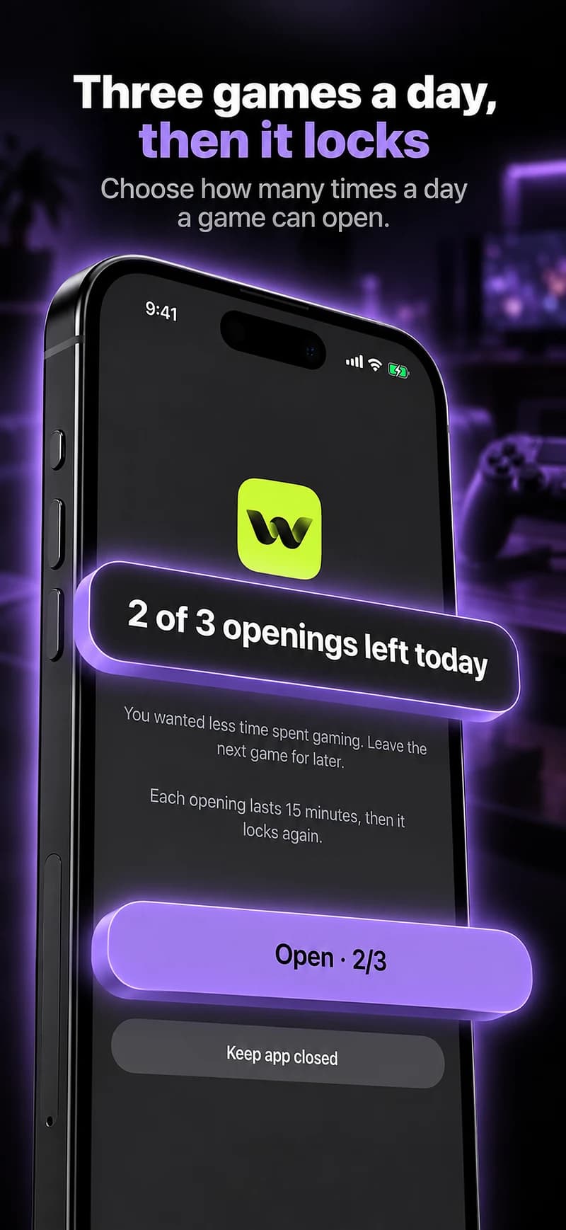 Warden: three games a day then it locks