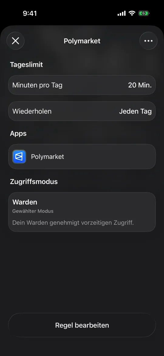 Ein Warden-Tageslimit für Polymarket