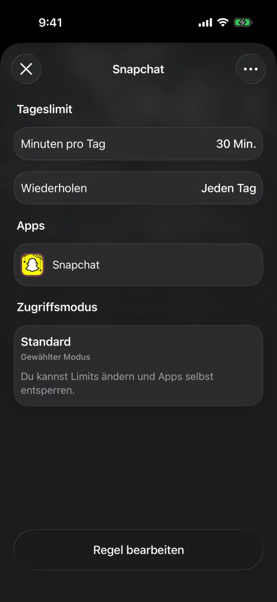 Ein Warden-Tageslimit für Snapchat