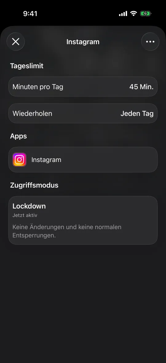 Ein Instagram-Limit im Lockdown, jetzt aktiv, ohne Änderungen oder normale Entsperrungen
