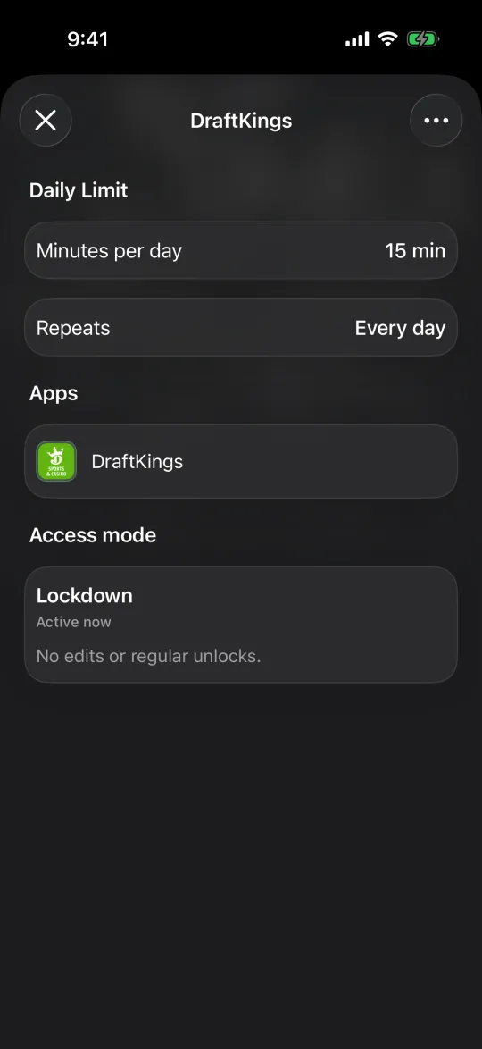 A Warden daily limit for DraftKings
