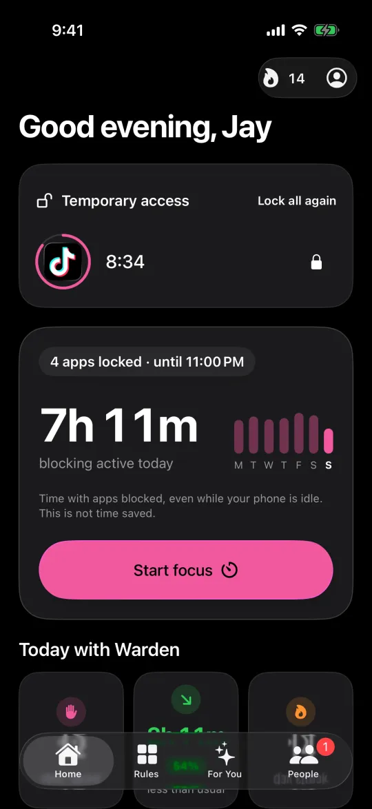 Temporary access to TikTok counting down on Home