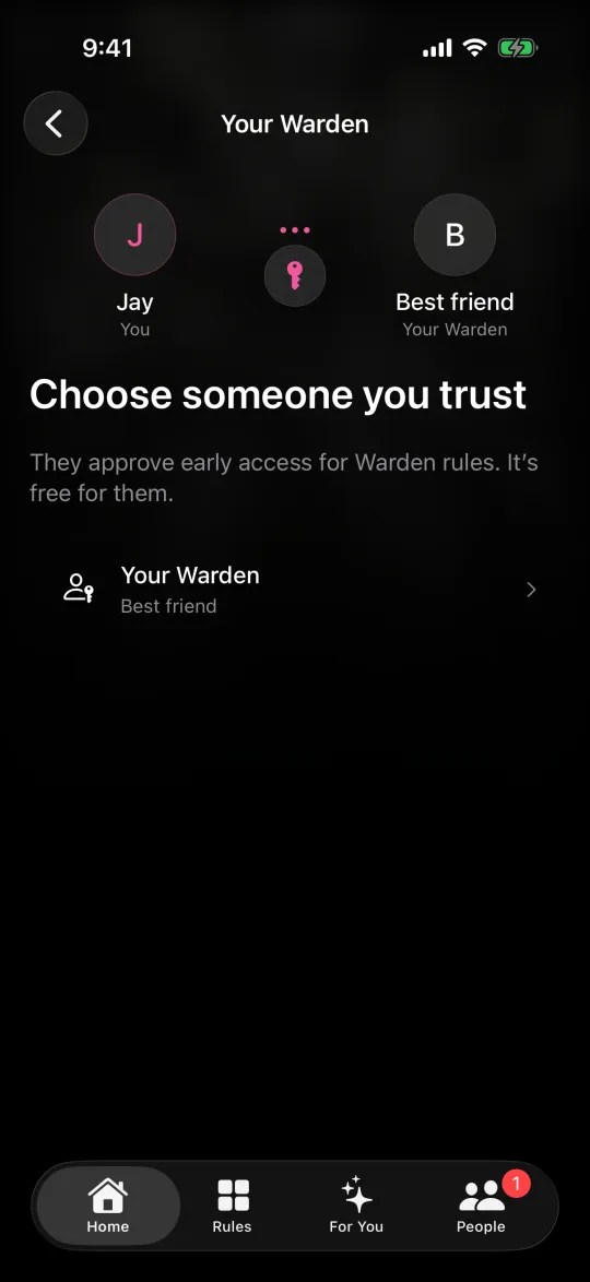 Choosing someone you trust as your Warden