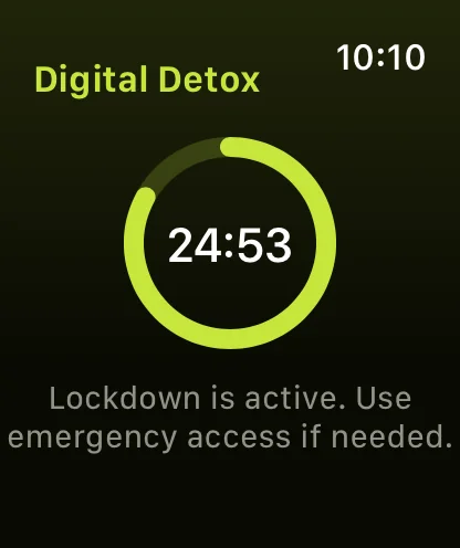 A Lockdown detox on Apple Watch that can’t be ended early