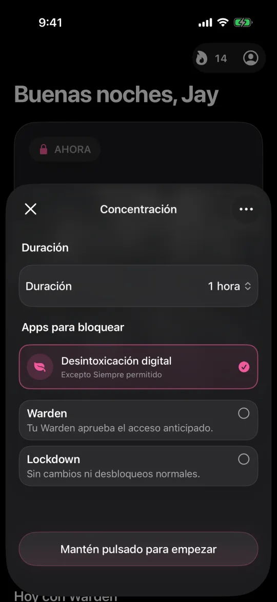 Iniciar en el iPhone una desintoxicación digital que bloquea todas las apps salvo Siempre permitido