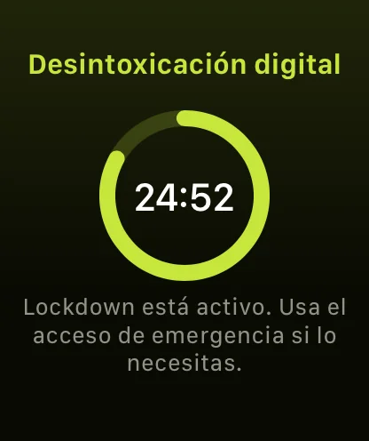 Una desintoxicación en Lockdown en el Apple Watch que no se puede terminar antes