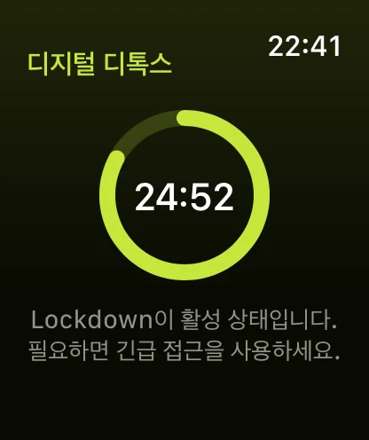 중간에 끝낼 수 없는 Apple Watch의 Lockdown 디톡스